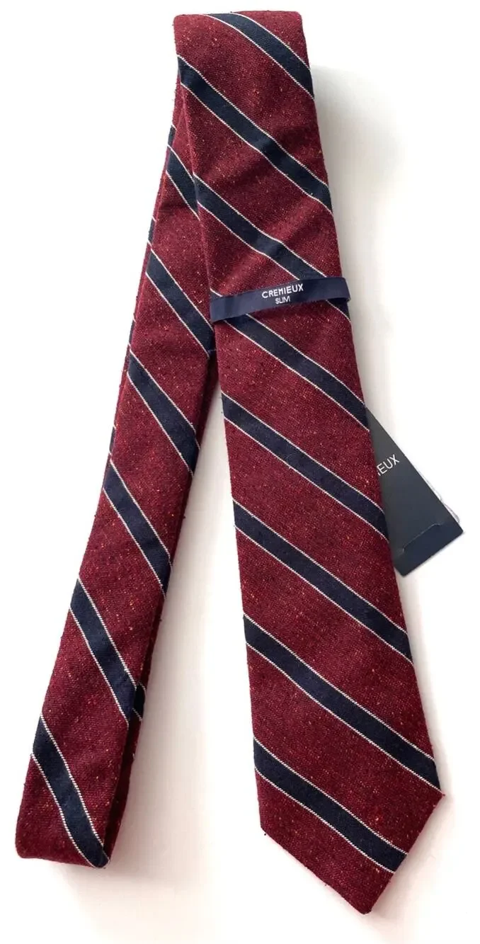 Daniel Cremieux Neck Tie Nwt Silk Wool Made in Italy Slim Skinny Stripe Tie